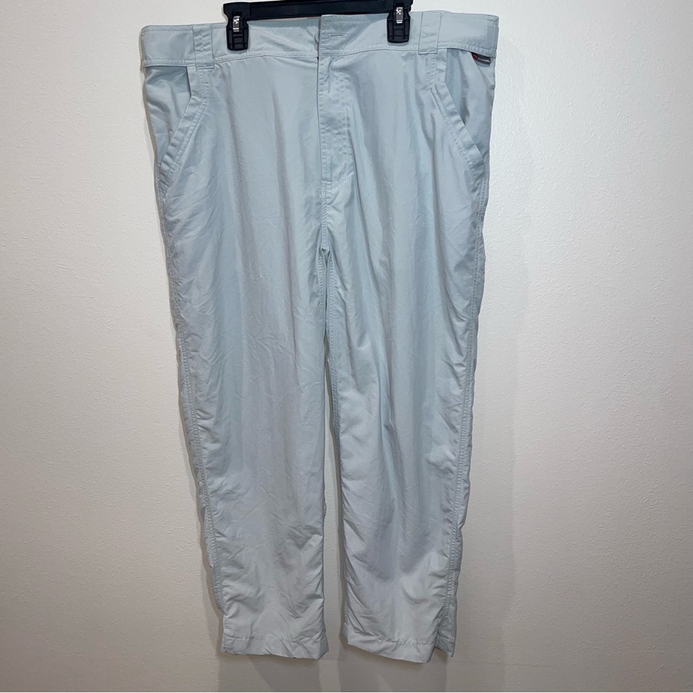 Simms Mens XL Superlight Fishing Pants Light Gray Nylon Quick Dry 26” Inseam